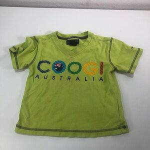 Coogi Australia Short Sleeve Green Toddler Unsex Size 2T Colorful Logo Shirt Tee